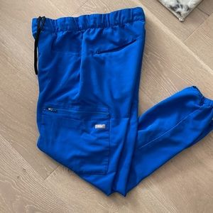 Figs Jogger scrub pants, royal blue, sz XS